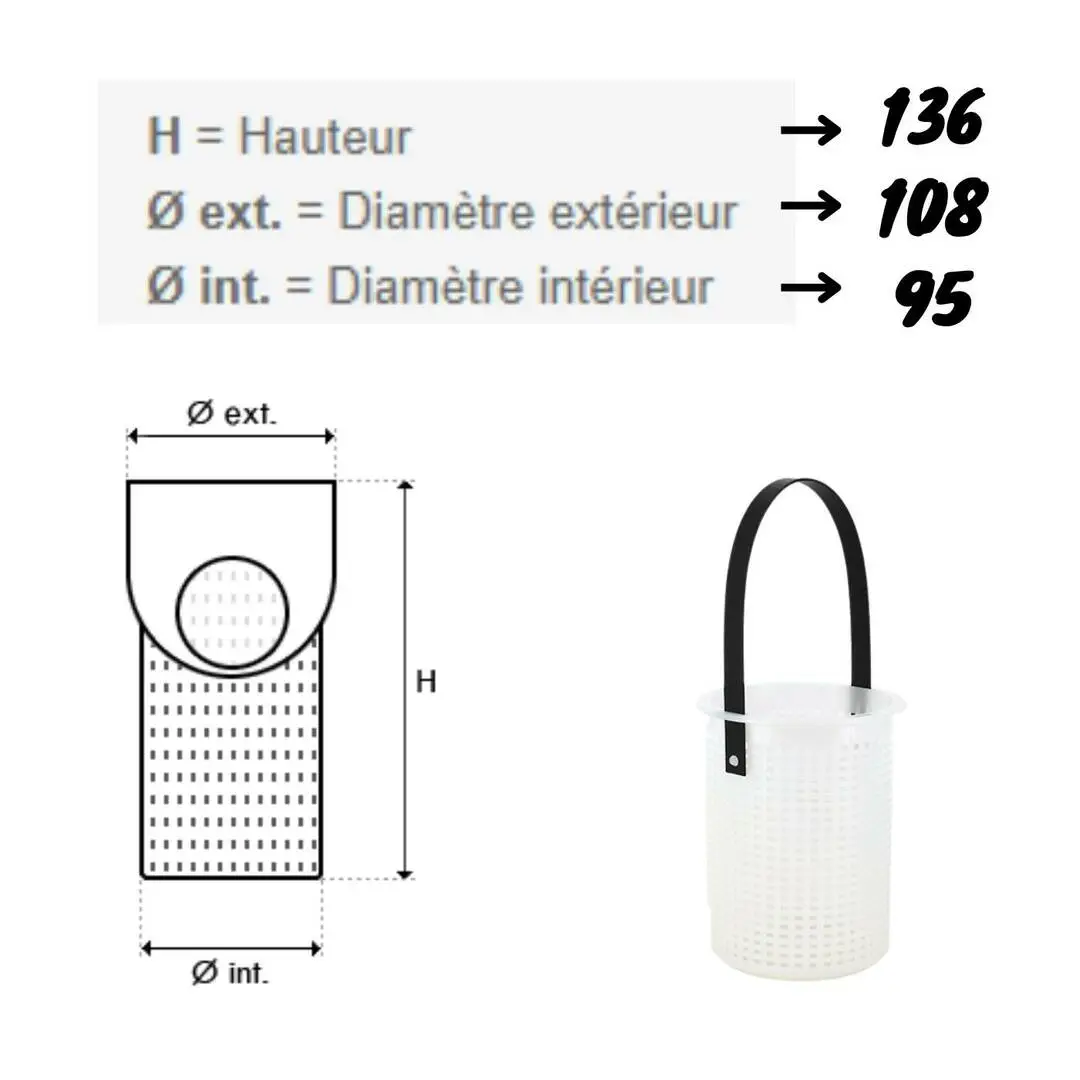Panier Préfiltre Pompe Piscine - Sena Astral 2 Panier Préfiltre Pompe Piscine - Sena Astral – Image 2