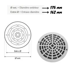 Hayward Grille Bonde De Fond Ancien Modèle COFIES Référence PDFX9938